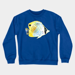 Butterflyfish Line Art Design Crewneck Sweatshirt